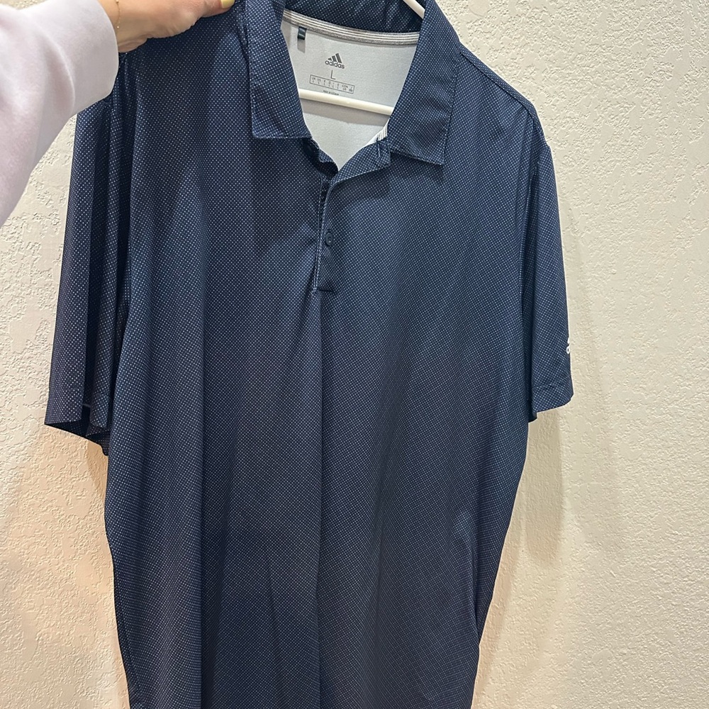 Adidas Men’s Navy Short-Sleeve Polo Shirt